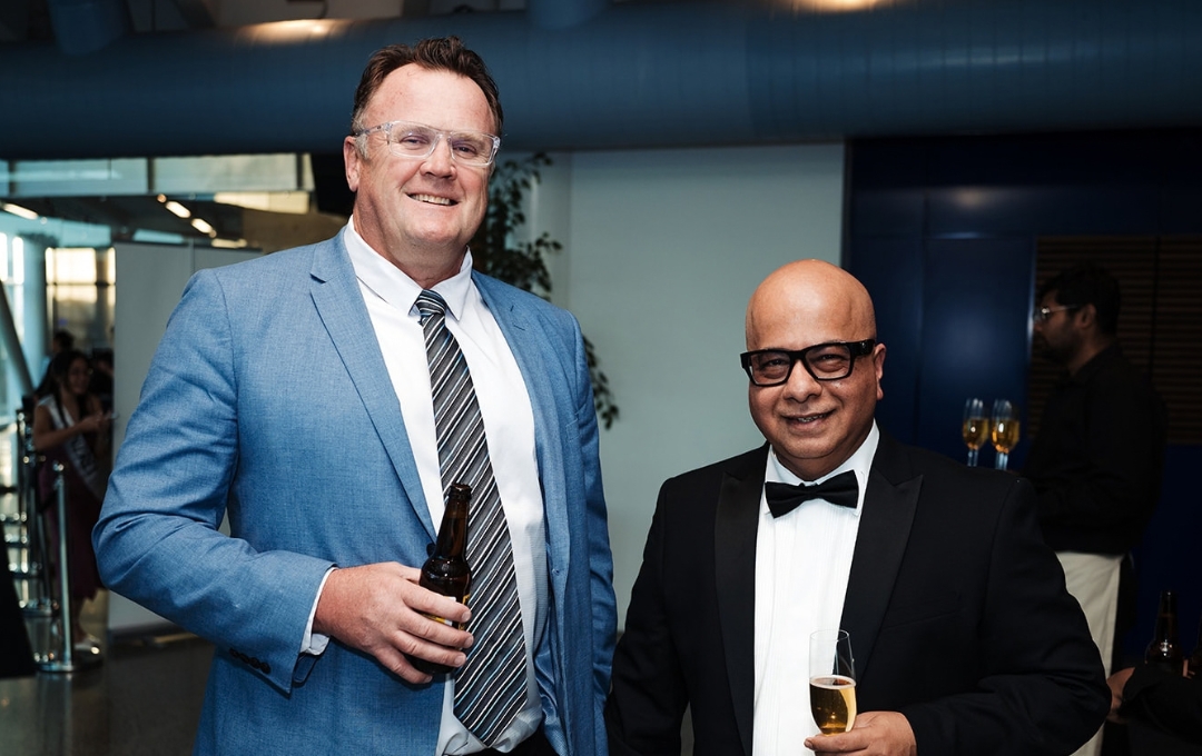 Matt Kirke and Munish Verma at the 2026 REINZ Awards for Excellence