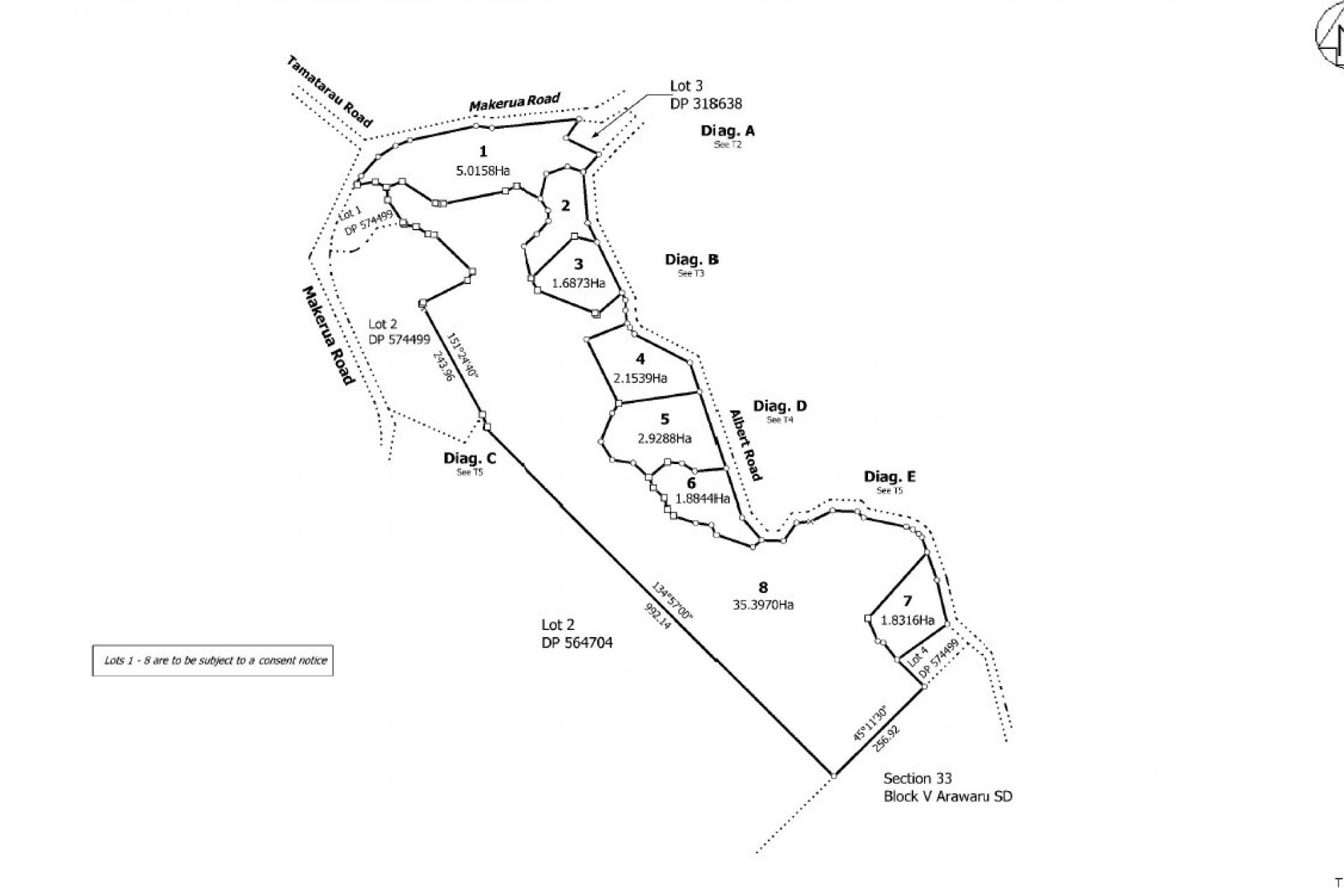 Albert Road Sections, Tokomaru