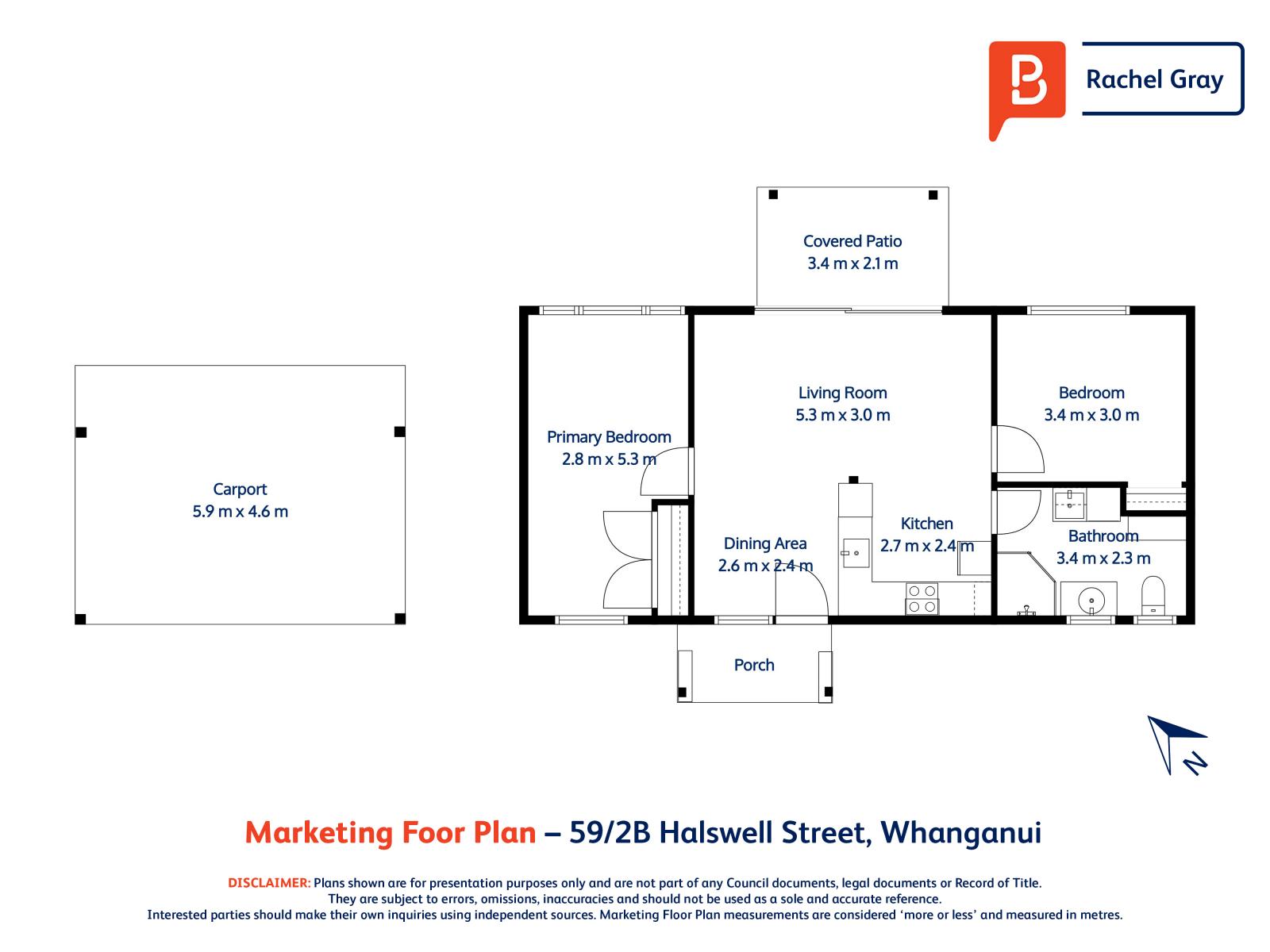 Unit 2B, 59 Halswell Street, Whanganui